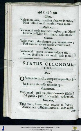S. 38-45 Status Oeconomicus
