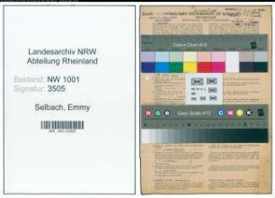 Entnazifizierung Emmy Selbach, geb. 29.04.1881 ()