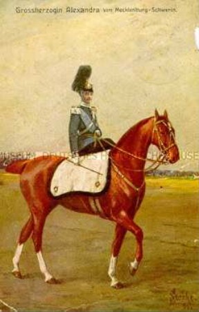 Alexandra von Mecklenburg-Schwerin zu Pferde