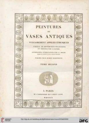 Band 2: Peintures de vases antiques, vulgairement appelés étrusques