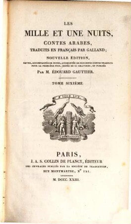 Les mille et une nuits : contes arabes, 6