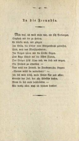 An die Freundin