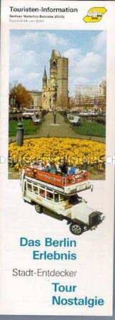Werbeschrift der (West)-Berliner Touristen-Information