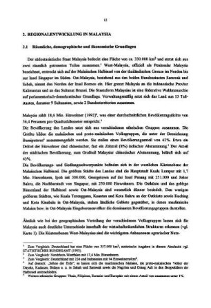 2.1 Räumliche, demographische und ökonomische Grundlagen