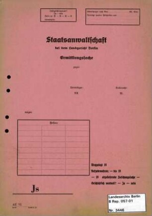 Dokumentensammlung A I a 35 - 39