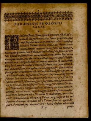 Paraenesis Propositi Sacri