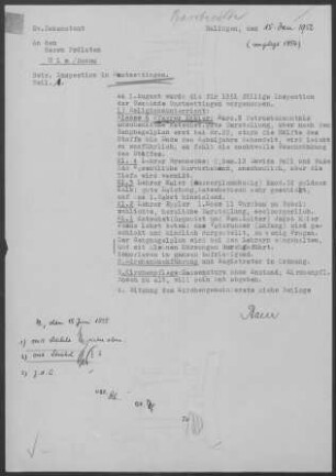 Onstmettingen: Inspektionsbericht 1951