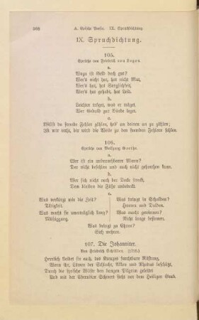 IX. Spruchdichtung