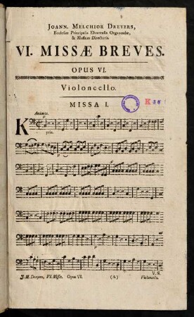 1-18, Missa I.