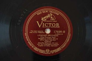 L' enfant prodigue (The prodigal son) : Recitative and air de Lia (The years roll by) / (Debussy)