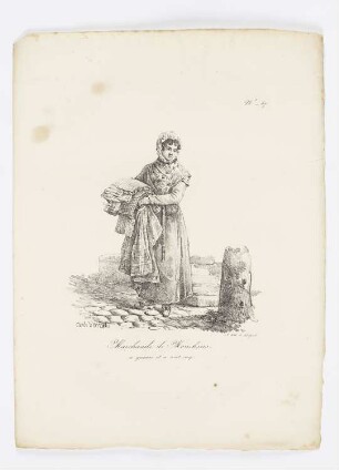 Marchande de Mouchoirs, Blatt 67 der Folge "Rufe von Pariser Straßenhändlern"