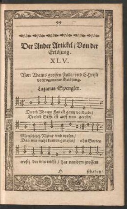 Der Ander Artickel/ Von der Erlösung.