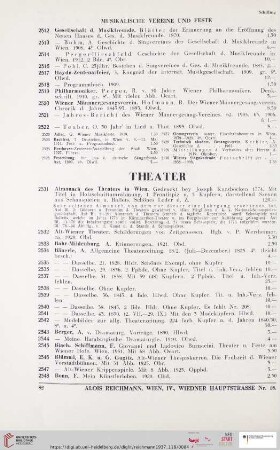 Theater (Nr. 2531 - 2706)