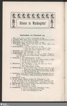 Hinaus in Waldesgrün!