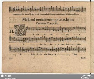 II. Missa ad imitationem praecedentis.