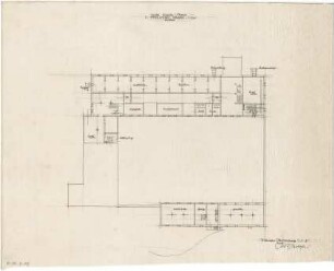 Gsaenger, Gustav; Reutte / Tirol (Österreich); Schule - 2. Vorprojekt (Grundriss Keller)
