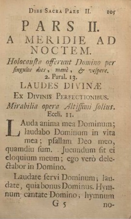 Pars II. A meridie ad noctem.