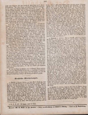 104 Kirchliche Mittheilungen
