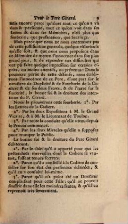 Recueil General Des Pieces Concernant Le Procez Entre La Demoiselle Cadiere, de la Ville de Toulon; Et le Pere Girard, Jesuite, Recteur du Seminaire Royal de la Marine de ladite Ville, 7