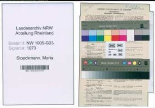 Entnazifizierung Maria Stoeckmann , geb. 08.03.1894 (Lehrerin)