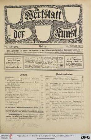 Heft 19 (10. Februar 1908)