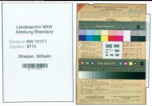 Entnazifizierung Wilhelm Striepen , geb. 07.03.1898 (Hauptbuchhalter)