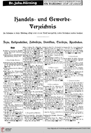 Handels- und Gewerbeverzeichnis