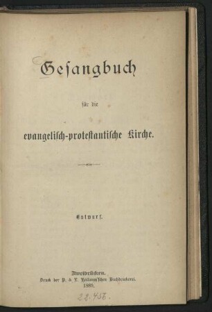 Gesangbuch für die evangelisch-protestantische Kirche