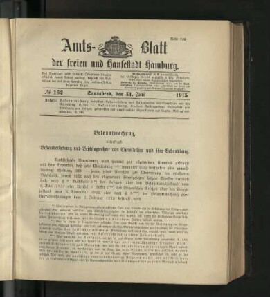 No. 162, 31. Juli 1915
