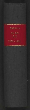 Gazette du Roi : 052, 1900-1901