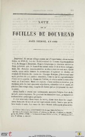 N.S. 13.1866: Note sur les fouilles de Douvrend près Dieppe, en 1865