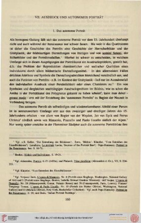 VII. Ausdruck und Autonomes Porträt