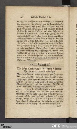 XXIII. Hauptstück. Die dritte Confirmation des dritten bellarminischen Hauptgrunds wird widerlegt.