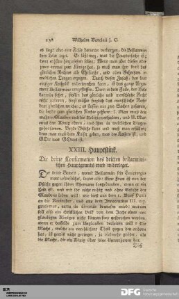 XXIII. Hauptstück. Die dritte Confirmation des dritten bellarminischen Hauptgrunds wird widerlegt.