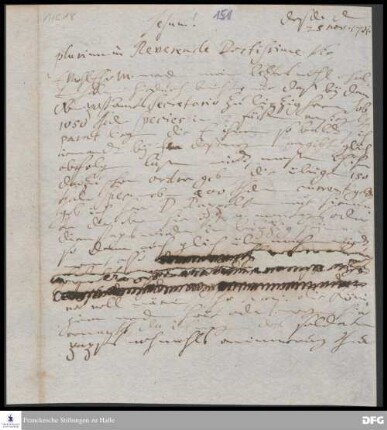 Brief von Henriette Catharina v. Gersdorff an August Hermann Francke.