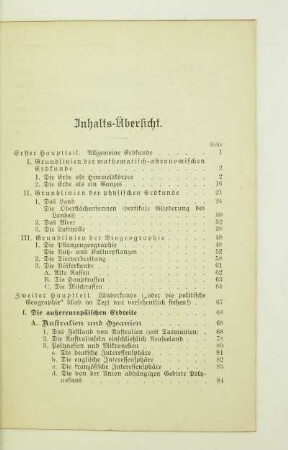 Inhalts-Übersicht