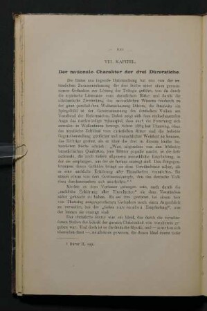 VIII. KAPITEL. Der nationale Charakter der drei Dürerstiche.