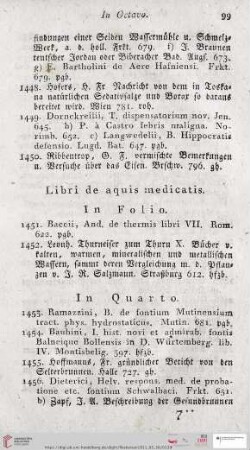 Libri de Aquis medicatis (Nr. 1451 - 1499)