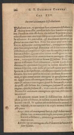 Cap. XXV. De viri axiomatis distributione.