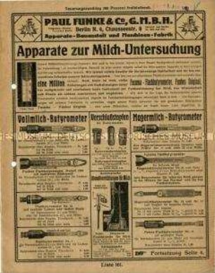 Apparate zur Milchuntersuchung