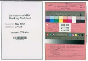 Entnazifizierung Wilhelm Vossen , geb. 07.04.1904 (Kaufm.Angestellter)