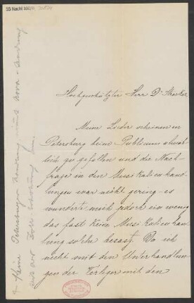 Brief an Ludwig Strecker <senior> an B. Schott's Söhne : 27.04.1888