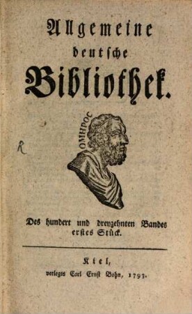 Allgemeine deutsche Bibliothek. 113. 1793