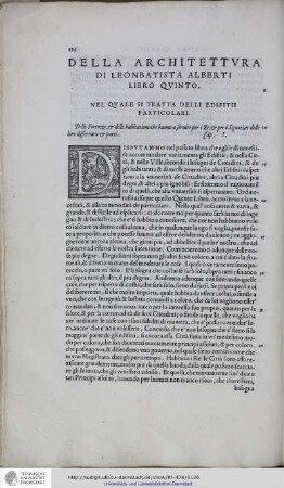 Libro Quinto: Nel quale si tratta delli edifitii particolari
