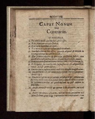 Caput Nonum De Contrariis