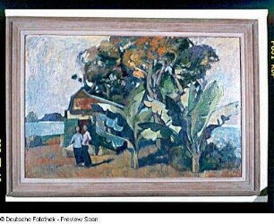 Vietnamesische Landschaft mit zwei Figuren