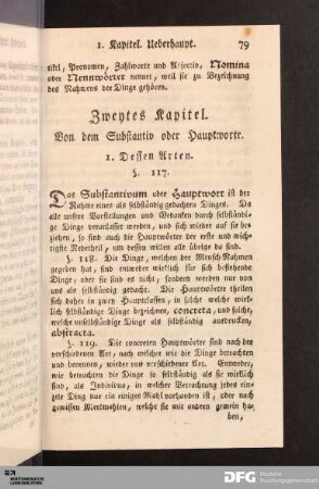 Zweytes Kapitel. Von dem Substantiv oder Hauptworte