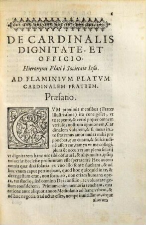 De cardinalis dignitate, et officio
