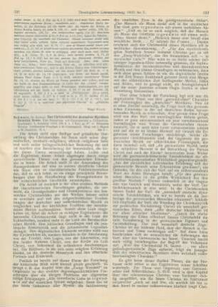 121-123 [Rezension] Schwarz, Richard, Das Christusbild des deutschen Mystikers Heinrich Seuse