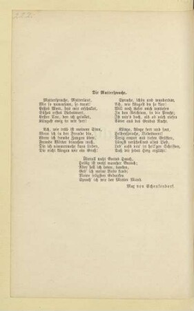 Die Muttersprache